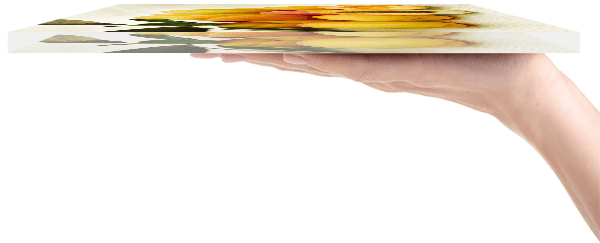 Küchenbild aus Glas von der Seite