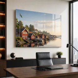 Acrylglasbild fürs Büro mit eigenem Firmenmotiv