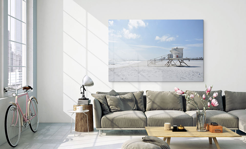 Foto auf Plexiglas über dem Sofa