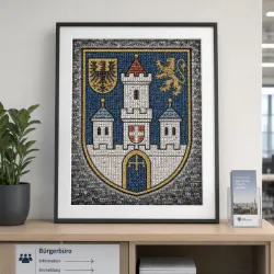 Fotomosaik für öffentliche Einrichtungen mit vielen Einzelbildern