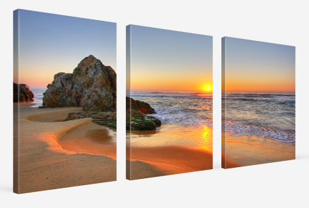 mehrteiler strand sonnenuntergang acrylglas